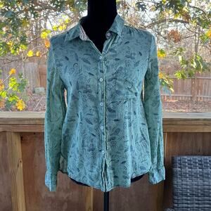 Anthropologie Holding Horses Arabel Ruffle Hem Animal Print Shirt Size 0